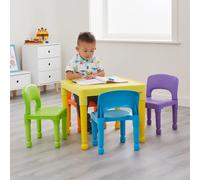 Liberty House Toys Children's Multi-coloured Plastic Table and Chairs Set, Multi