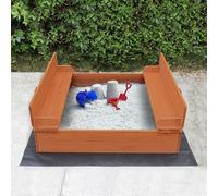 Liberty House Toys Kids Wooden Sand Pit with Seating and Cover