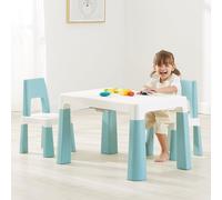 Liberty House Toys Kids White/Green Height Adj Table/Chairs, Green