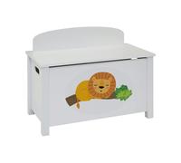 Liberty House Toys Kid's Wooden Jungle Toy Box, White