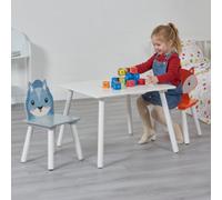 Liberty House Toys Kids Fox And Squirrel Table And Chairs Set, White