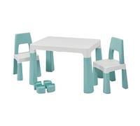 Liberty House Toys Kids Height Adjustable Table and Two Chairs Set - Green/White