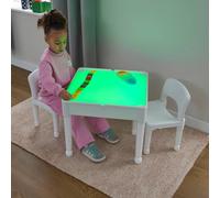 Liberty House Toys Kids Light Table & Two Chairs Set in White Liberty House Toys White