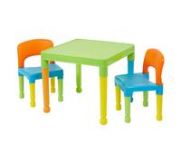 Liberty House Toys Kids Plastic Table and Two Chairs Set - Multicoloured