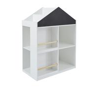 Liberty House Toys Kids White Blackboard Bookcase and Storage Cabinet - White