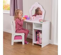 Liberty House Kids Dressing Table with Storage Chair, none