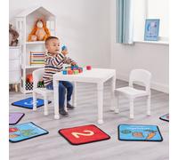 Liberty House Toys Kid's White Plastic Table And 2 Chair Set