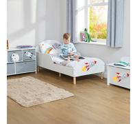 Liberty House Toys Kids White Toddler Bed - Rocket - White