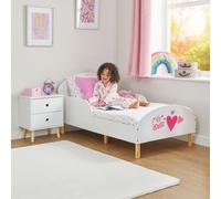 Liberty House Toys Kids White Toddler Bed - You Are Loved | Size: Cot Bed Liberty House Toys White Cot Bed