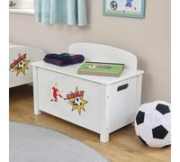 Liberty House Toys Kids Wooden Football Toy Box - White, white