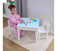 Liberty House Toys Kids Light Table and Two Chairs, White