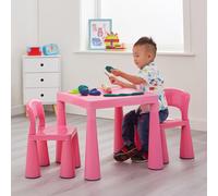 LIBERTY HOUSE TOYS Table And Chairs Set SM004P Pink 530 (W) x 530 (D) x 460 (H) mm