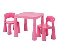 LIBERTY HOUSE TOYS Table And Chairs Set Square SM004P Plastic 530 x 530 x 460 mm