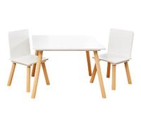 LIBERTY HOUSE TOYS Table And Chairs Set Square TF6163 Medium-density fibreboard, Pinewood, Vinyl 600 x 600 x 440 mm