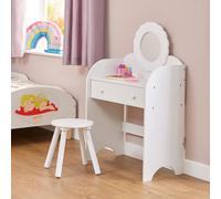 Liberty House Toys Liberty House Kids White Dressing Table And Stool, White