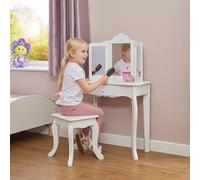 Liberty House Toys Kids Vanity Table And Stool Set, White