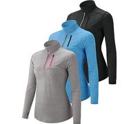 Liberty Imports Women's Long Sleeve Half Zips - - Large
