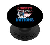 Liberty Is The Breath Of Life To Nations PopSockets Adhesive PopGrip