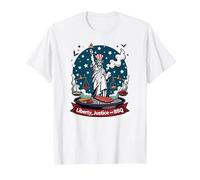 Liberty, Justice, and BBQ T-Shirt, Men, White, XXL