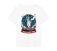 Liberty, Justice, and BBQ T-Shirt, Women's Plus, White, 3X