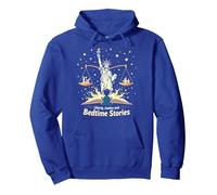 Liberty, Justice, And Bedtime Stories Pullover Hoodie, Adult Unisex, Royal Blue, XL