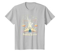 Liberty, Justice, and Bedtime Stories T-Shirt, Kids, Silver, 2 Years