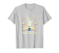 Liberty, Justice, and Bedtime Stories T-Shirt, Men, Silver, S