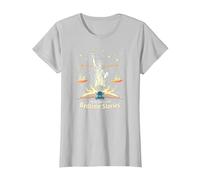 Liberty, Justice, and Bedtime Stories T-Shirt, Women, Silver, L