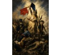 Liberty Leading the Cats: French Romanticism Art Parody Lined Journal: Delacroix Liberty Leading the People Parody Cat Notebook | 120 Lined Pages | ... Cat Lovers, Art History Students, Francophi
