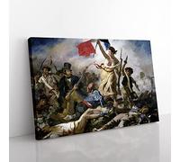 Liberty Leading The People By Eugene Delacroix Canvas Print 20x14 Inch