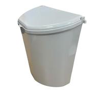 Liberty Leisure 6L Caravan Door Pillar Bin with Brackets - Grey Plastic Rectangular Waste Bin for Caravan Kitchen, Motorhome Kitchen, Home Kitchen