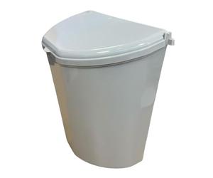 Liberty Leisure 6L Caravan Door Pillar Bin with Brackets - Grey Plastic Rectangular Waste Bin for Caravan Kitchen, Motorhome Kitchen, Home Kitchen