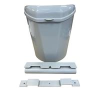 Liberty Leisure 6L Grey Plastic Compact Caravan Door Pillar Bin with Brackets - Ideal for Kitchen, Bathroom, or Recycling, Easy to Install and Clean