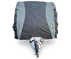 Liberty Leisure Adjustable Padded Caravan Front Towing Cover, Grey, 215 to 250cm (7'6" - 8') wide.