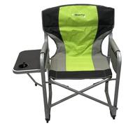 Liberty Leisure Lime Director’s Chair - Lightweight, Foldable, Portable Camping Chair with Side Table for Outdoor, Beach, and Fishing - Heavy Duty Fold-Up Camping Chair for Adults