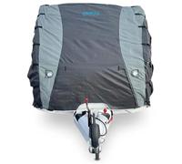 Liberty Leisure Padded Caravan Front Towing Cover 215-250cm Adjustable | 4-ply padded towing cover with adjustable fit, LED lights, UV protection, water-repellent finish and reinforced straps