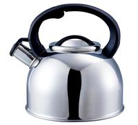 Liberty Leisure Stainless Steel Whistling Kettle 2.5L - Fast Boil Kettle Suitable for Gas Stove, Ceramic, Electric, Halogen - Lightweight Camping Kettle with Heat Resistant Handle (Silver)
