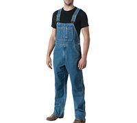 Liberty Men's Stonewashed Denim Bib Overall Coveralls, 44W / 28L