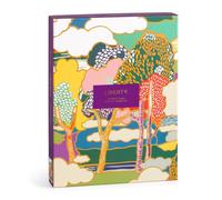 Galison Liberty Prospect Road - DIY 9 x 12 Paint by Number Kit with Iconic Liberty Print Art for Beginners and Experts Includes Paint and Brushes