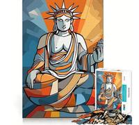 Liberty Sitting Buddah Art Jigsaw Puzzle 1000 Piece for Adults Mind Exercise Stress Relief Family Play Birthday Idea (50x75cm)