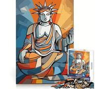 Liberty Sitting Buddah Art Jigsaw Puzzle 1000 Piece for Adults Mind Exercise Stress Relief Family Play Birthday Idea (50x75cm)