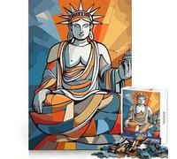 Liberty Sitting Buddah Art Jigsaw Puzzle for Teenagers 1000 Pieces Leisure Game HD Print Fun Activity Thoughtful Gift (38x52cm)