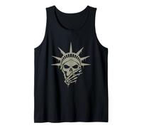 Liberty Skull Patriotic Gothic American Freedom Graphic Tank Top