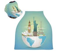 Liberty Tower Ben Baby Car Seat Cover Canopy Stretchy Nursing Covers Breathable Windproof Winter Scarf for Infant Breastfeeding Boys Girls