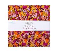 Liberty Tree of Life Berry Botanicals Layer Cake (42 Pieces) by Liberty Fabrics for Riley Blake 10 x 10 inches (25.4 cm x 25.4 cm) Fabric Squares DIY Quilt Fabric