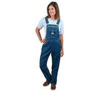 Liberty Walls Women's Denim Bib Overalls, Stonewashed Indigo Blue, XL