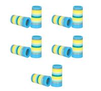 LIbgiubhy 10Pcs Professional Golfing Iron Ferrules For 0.35Inch Tapered Parallel Shafts Colorful Striped Golfing Tapered Ferrules