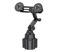 LIbgiubhy 2 in 1 Car Phone Holder Mobile Stand for Double Devices Fits Cup Rotatable Up to 7.2 Inch Smartphone Double Car Cup Mount