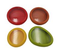 LIbgiubhy 4Pcs Fruit And Vegetable Storage Container Re-usable Food Storage Container Savers For Onions Lemons And Tomato