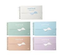 LIbgiubhy 5 Pieces Travel Friendly Word Practice Books with Curated Retention Schedule and Lay Flat Binding Design Pocket Sized Learning Notebook Ergonomic Cover Design Notebook